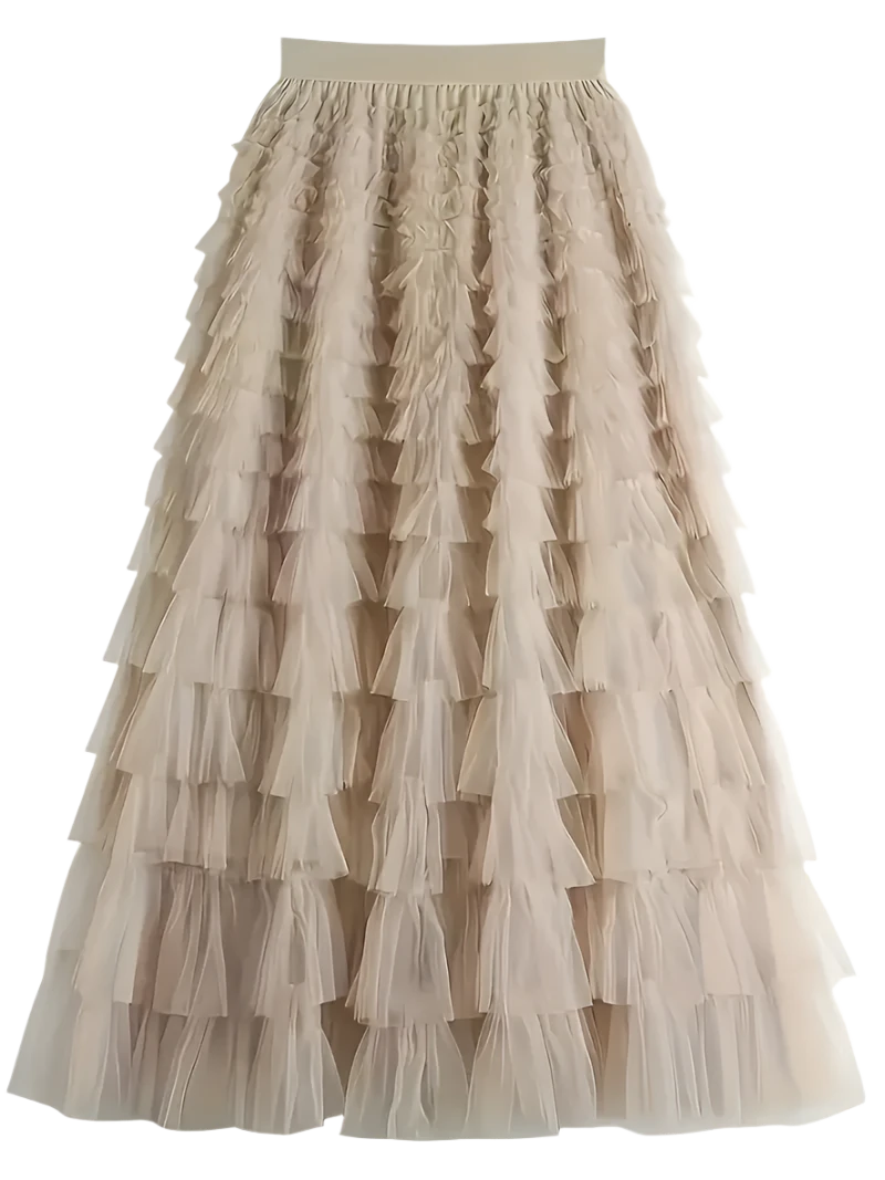 Tan Tulle Skirt