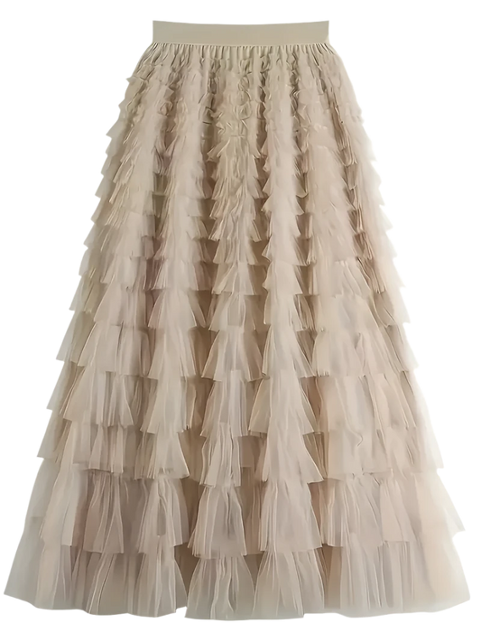 Tan Tulle Skirt