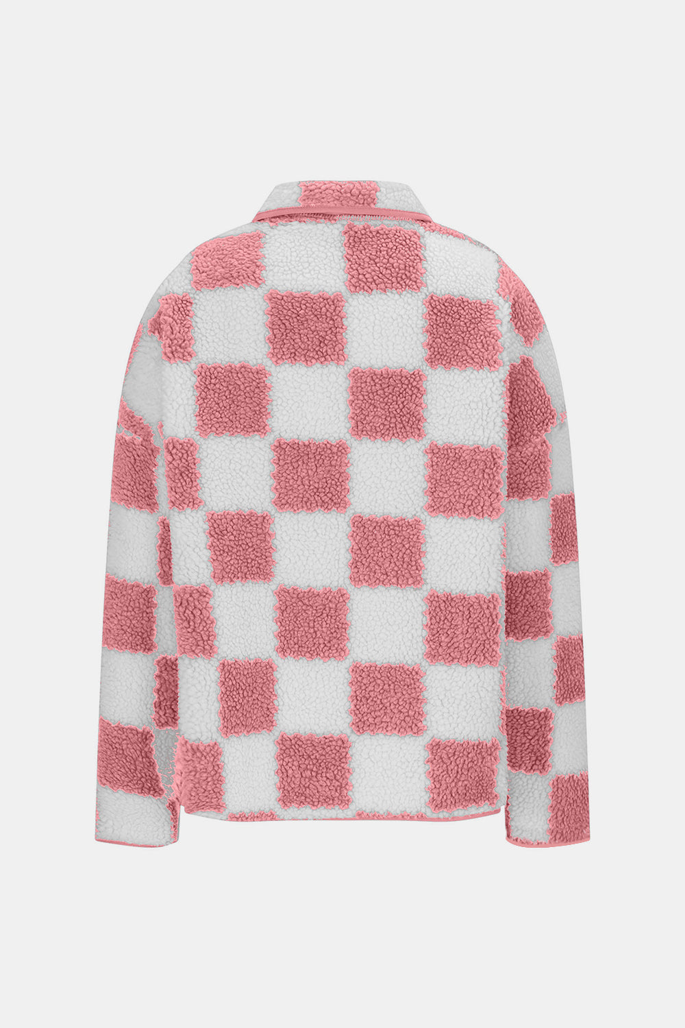 Cozy Vibes Checkered Teddy Jacket