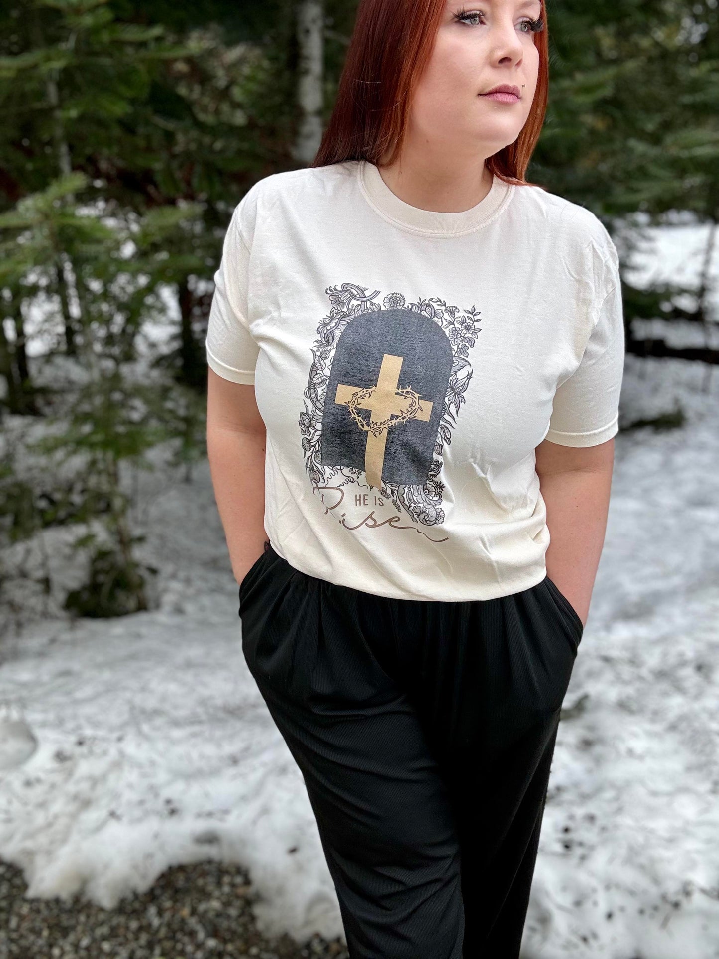 He is Risen Graphic Tee in Ivory