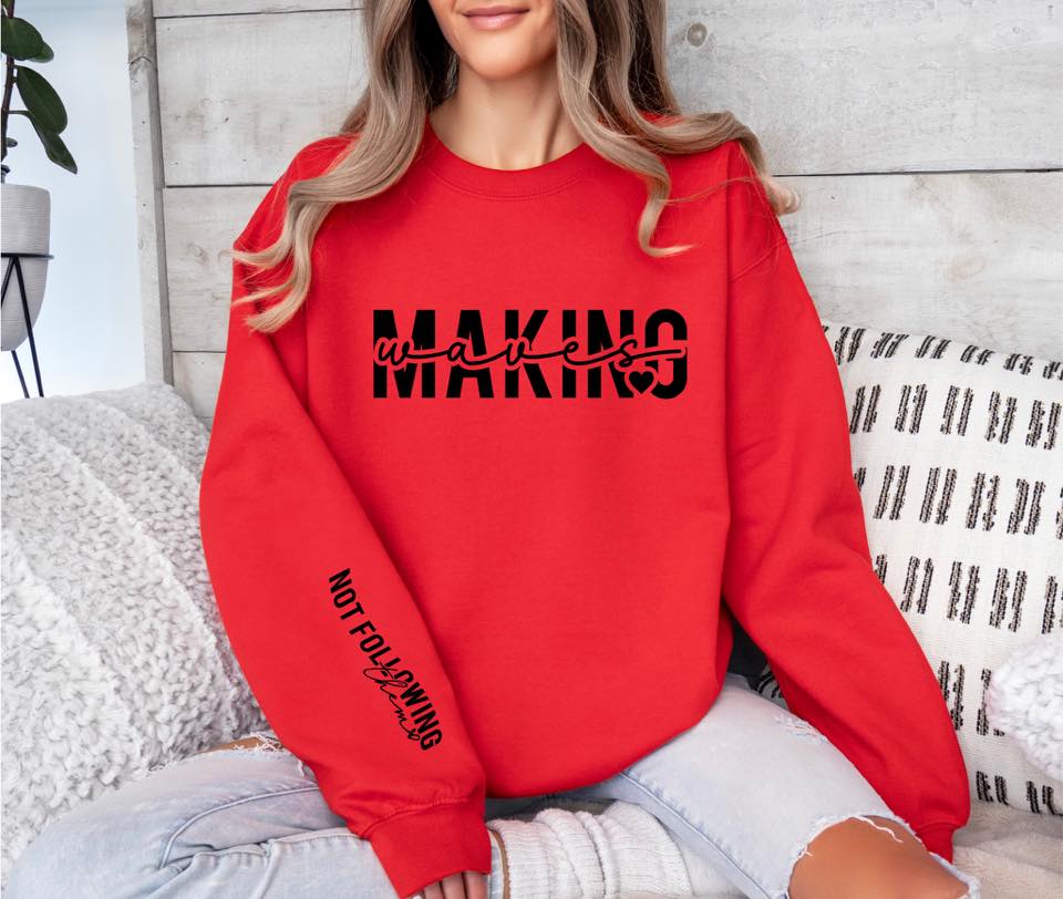 Making Waves Crewneck Pullover (MULTIPLE COLORS)