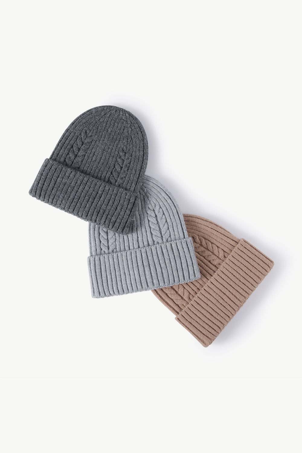 Fall Vibes Cable-Knit Cuff Beanie