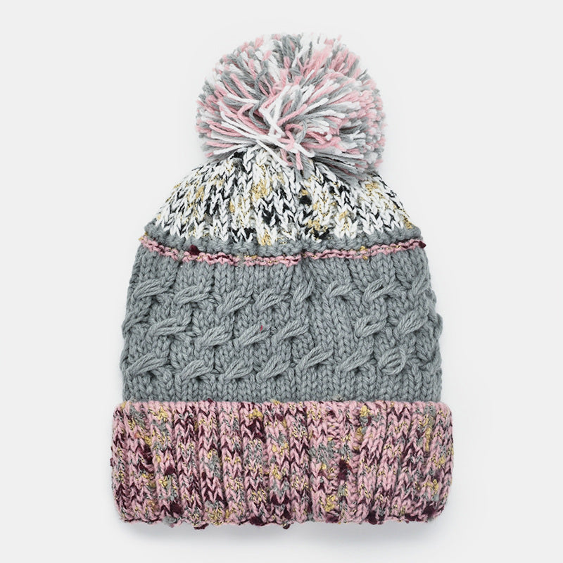 Contrast Pom Cozy Beanie