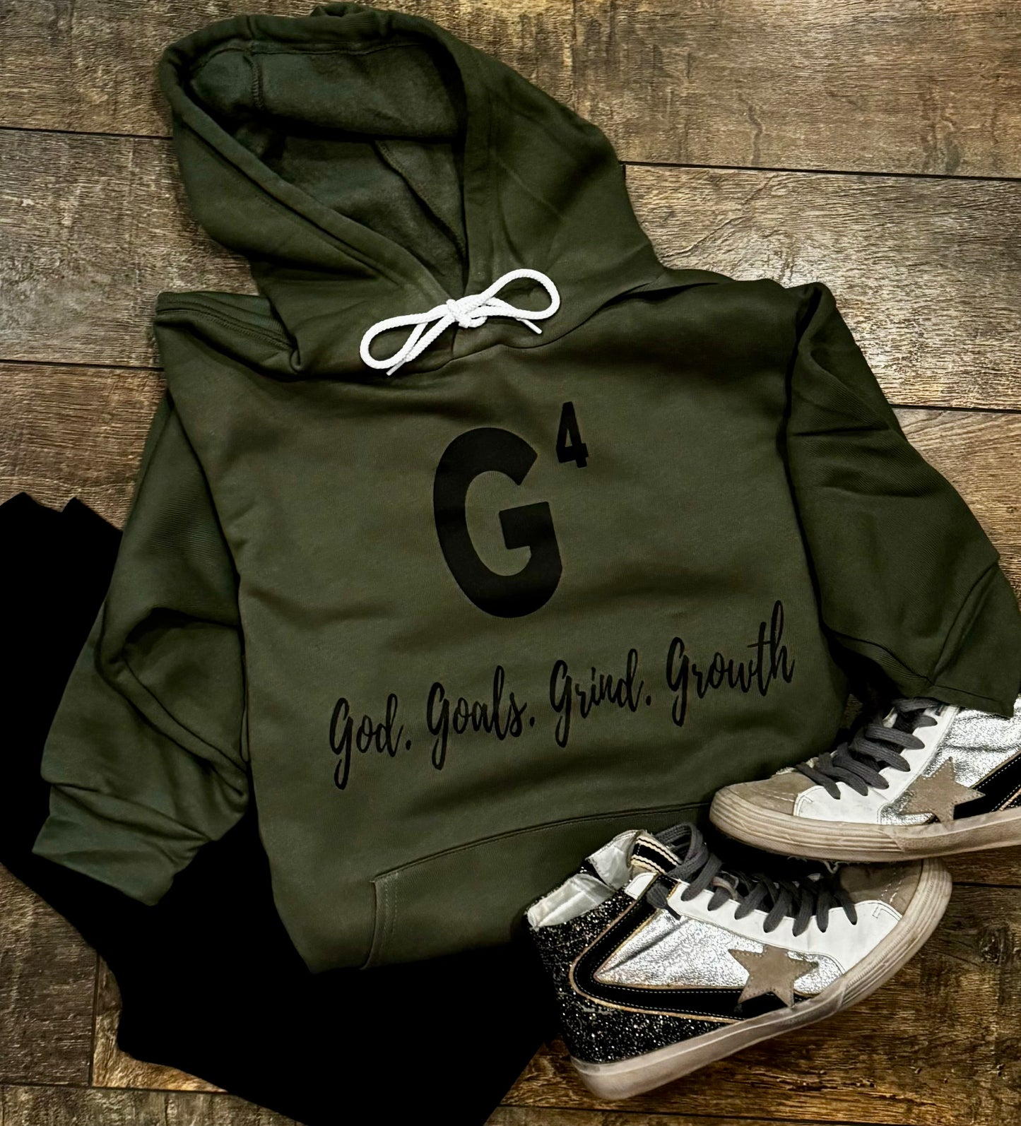 God Goals Grind & Growth Graphic Hoodie