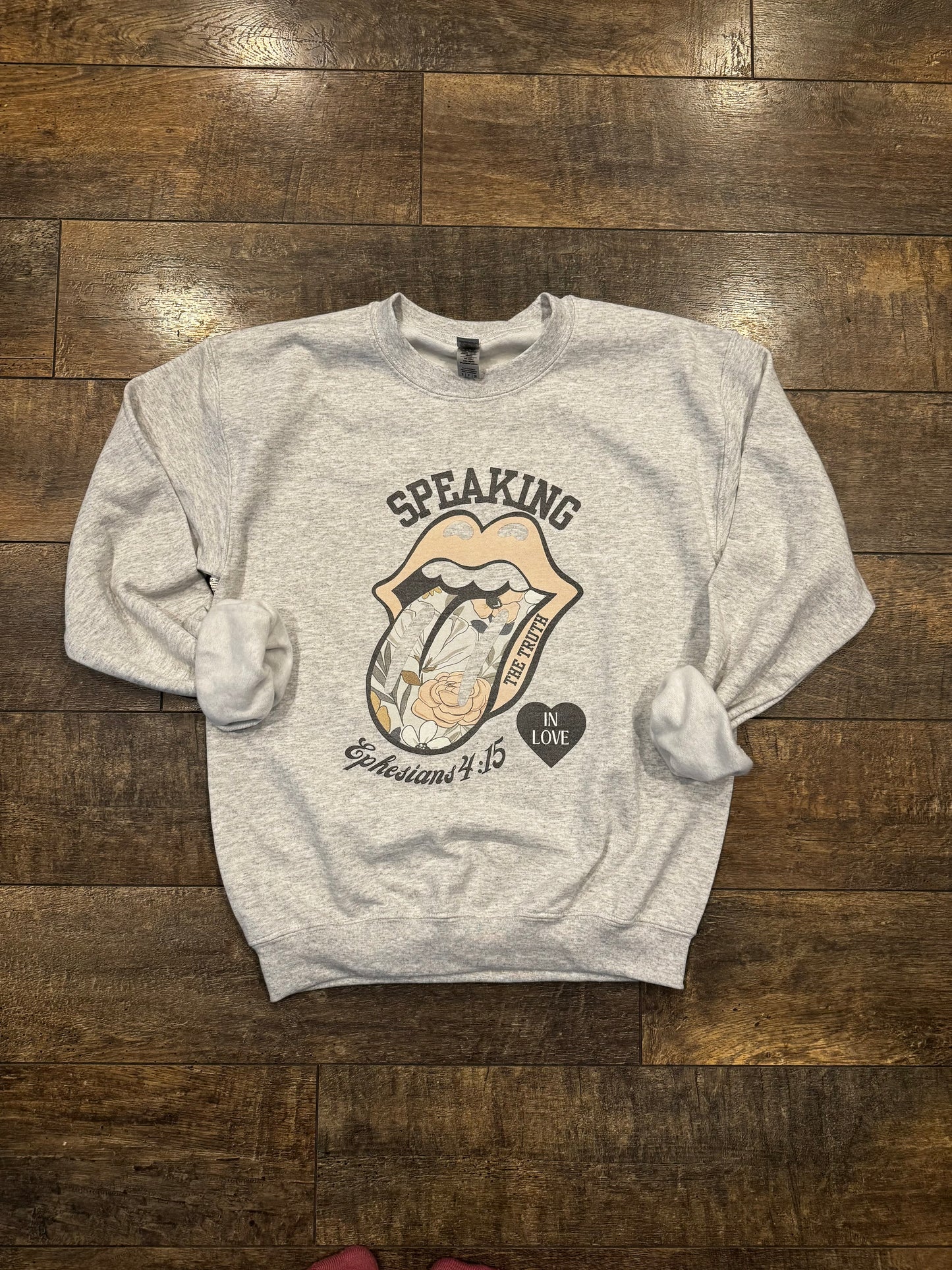 Speaking Life in Love Crewneck Graphic Pullover
