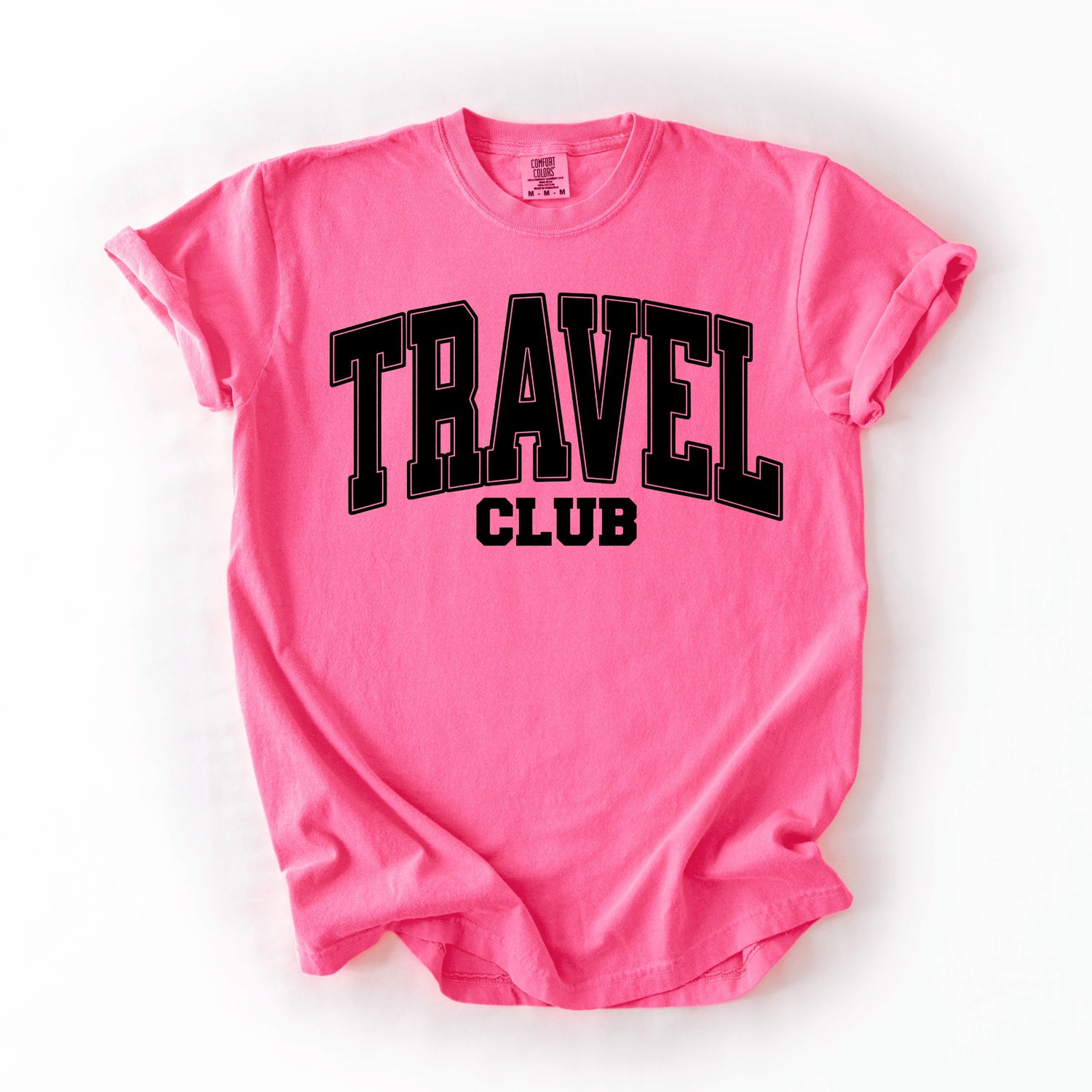 Black Travel Club Graphic Tee Preoder in 4 Colors