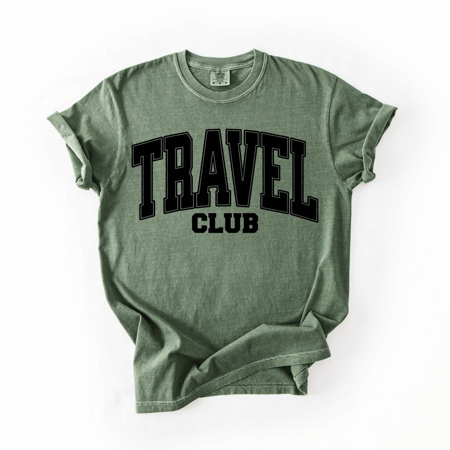 Black Travel Club Graphic Tee Preoder in 4 Colors