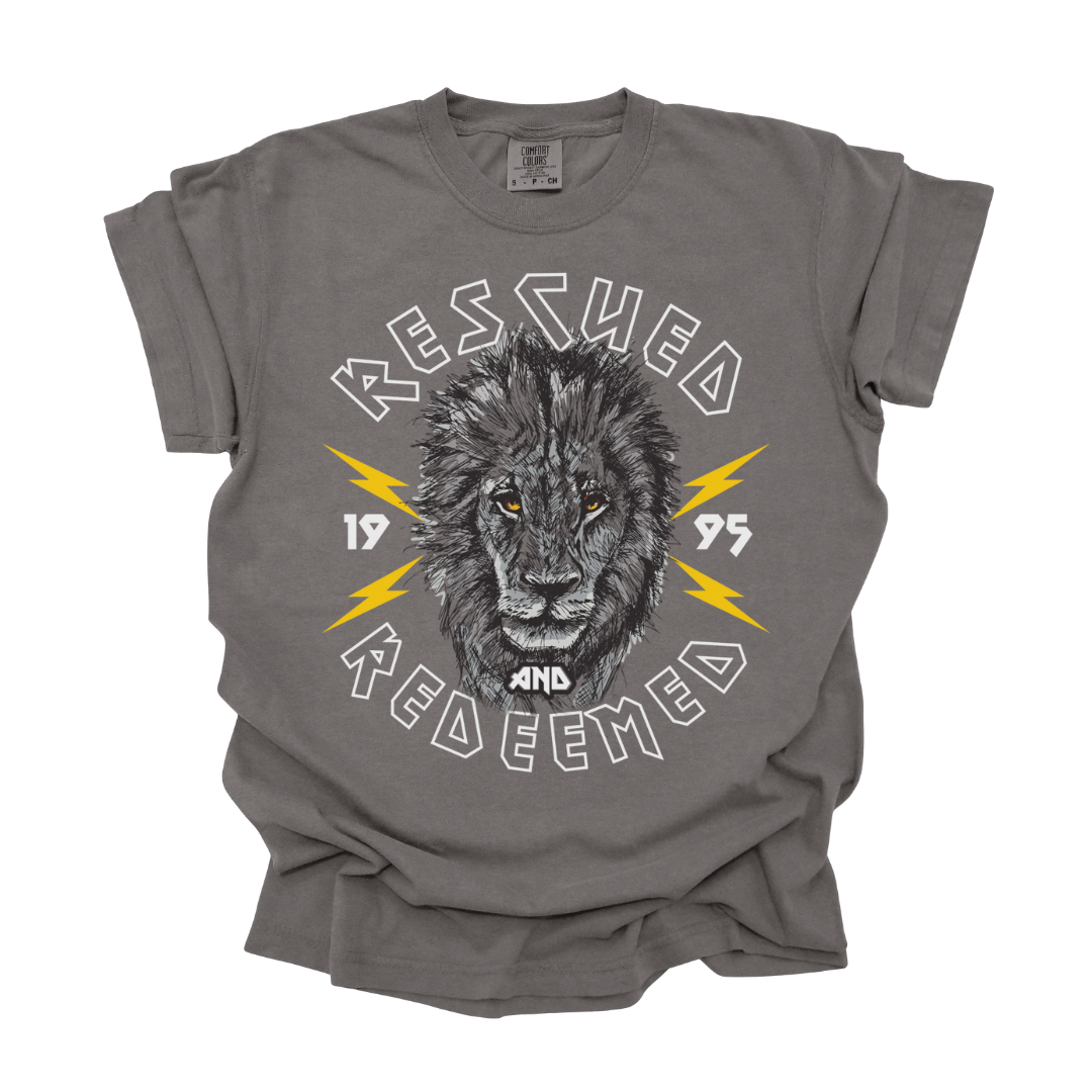 Rescued and Redeemed Lion Graphic Tee