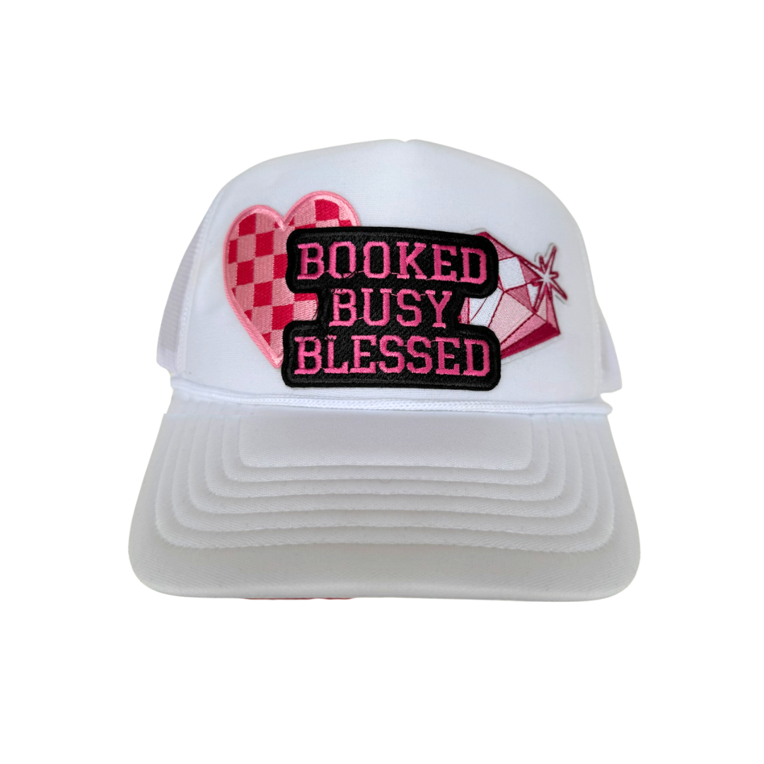 Booked Busy & Blessed Custom Trucker Hat