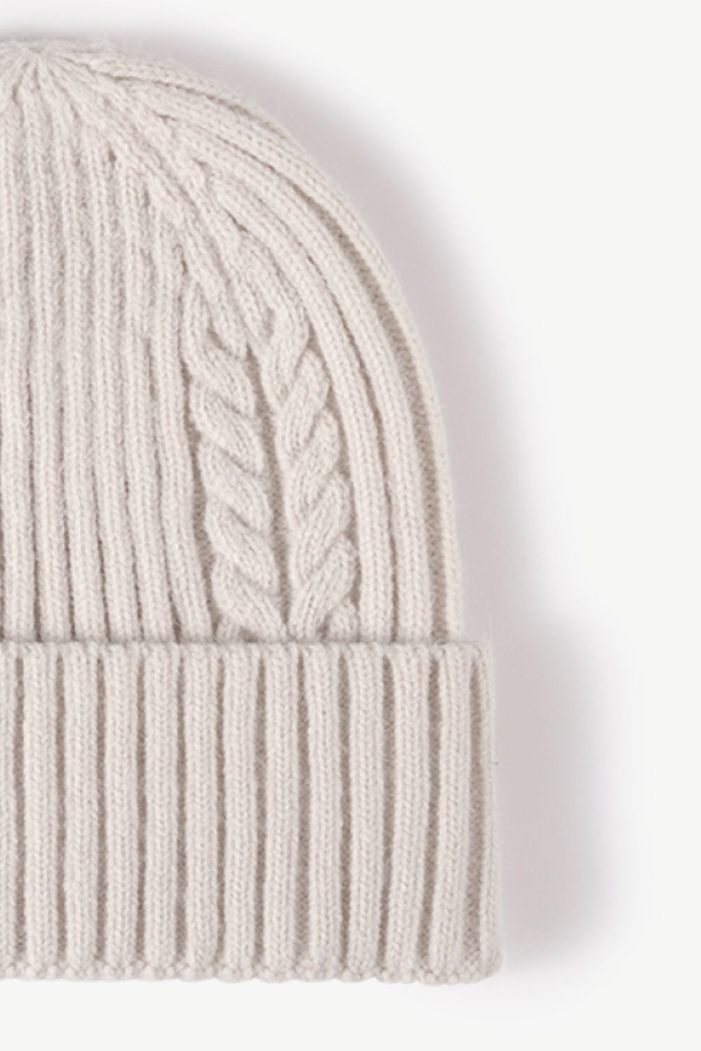 Fall Vibes Cable-Knit Cuff Beanie