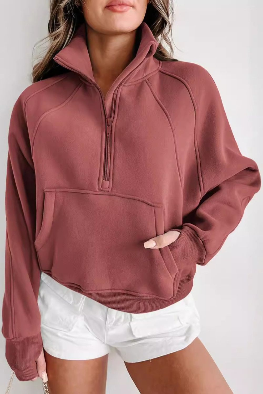 Jetsetter Half Zip Long Sleeve Sweatshirt