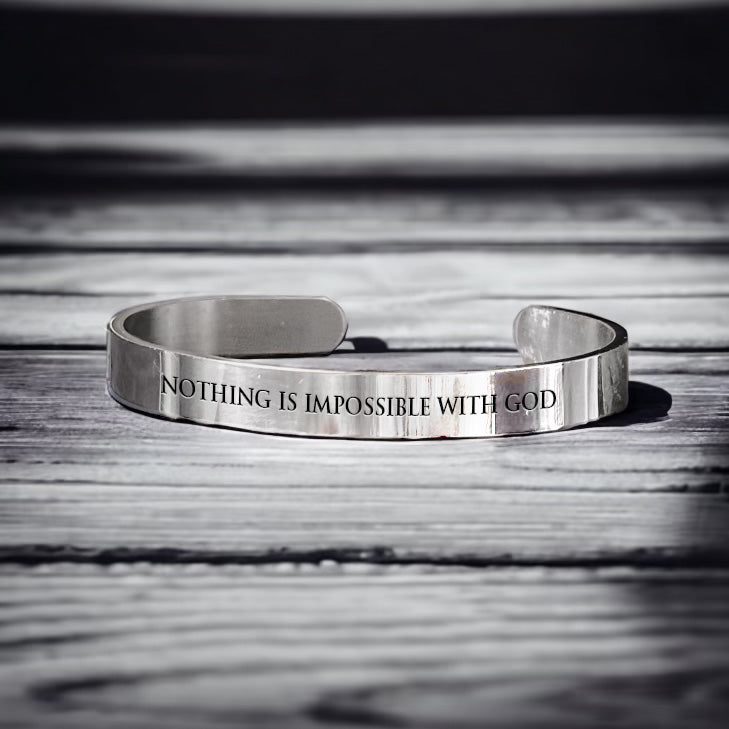 Scripture Bangle: Nothing Is Impossible For You